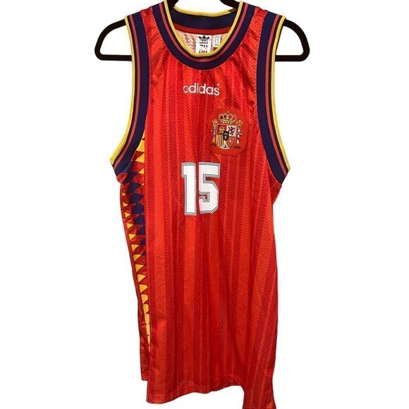 Adidas Originals Red Spain 15 Mesh Jersey Dress - Picture 4 of 10